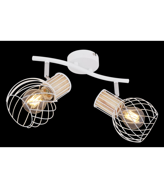 Luise Twin Ceiling Spotlight White 2x E27-6