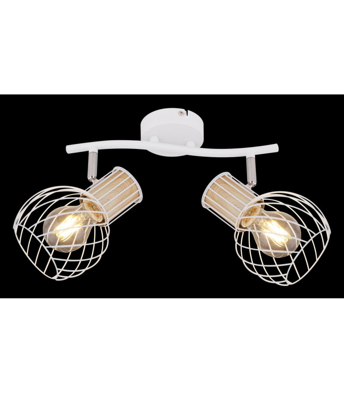 Luise Twin Ceiling Spotlight White 2x E27-7