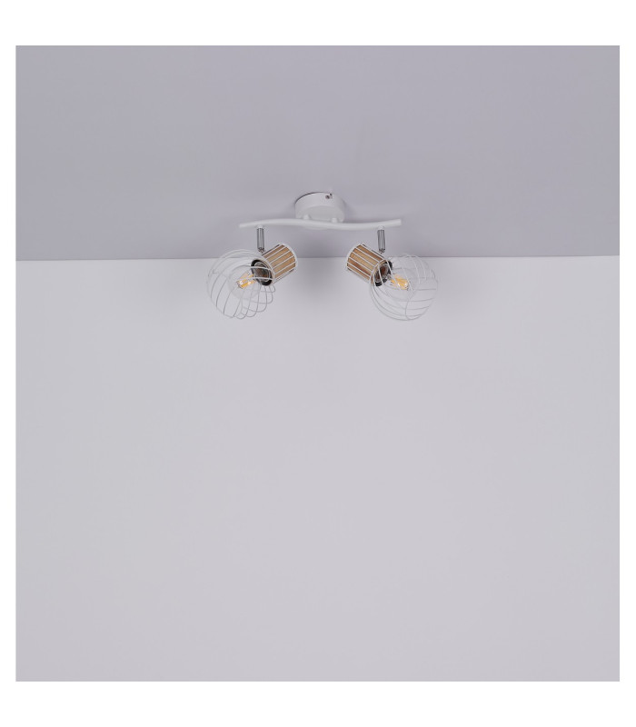 Luise Twin Ceiling Spotlight White 2x E27-10