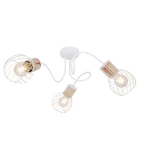 Luise Multi Arm Semi Flush Ceiling Lamp White 3x E27-1