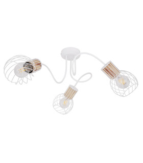 Luise Multi Arm Semi Flush Ceiling Lamp White 3x E27-2
