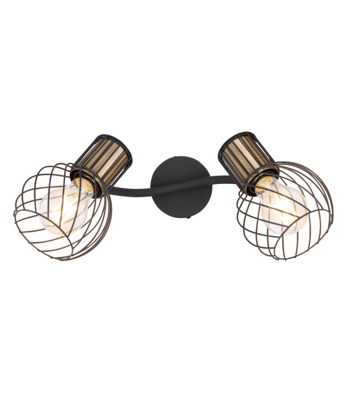 Argusto Twin Ceiling Spotlight Matt Black 2x E27-4