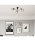 Argusto Multi Arm Semi Flush Ceiling Lamp Matt Black 3x E27-6