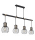 Argusto Bar Pendant Ceiling Light Matt Black 4x E27-2