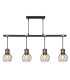 Argusto Bar Pendant Ceiling Light Matt Black 4x E27-3