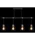 Argusto Bar Pendant Ceiling Light Matt Black 4x E27-6