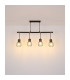 Argusto Bar Pendant Ceiling Light Matt Black 4x E27-8