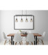 Argusto Bar Pendant Ceiling Light Matt Black 4x E27-11