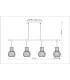 Argusto Bar Pendant Ceiling Light Matt Black 4x E27-12