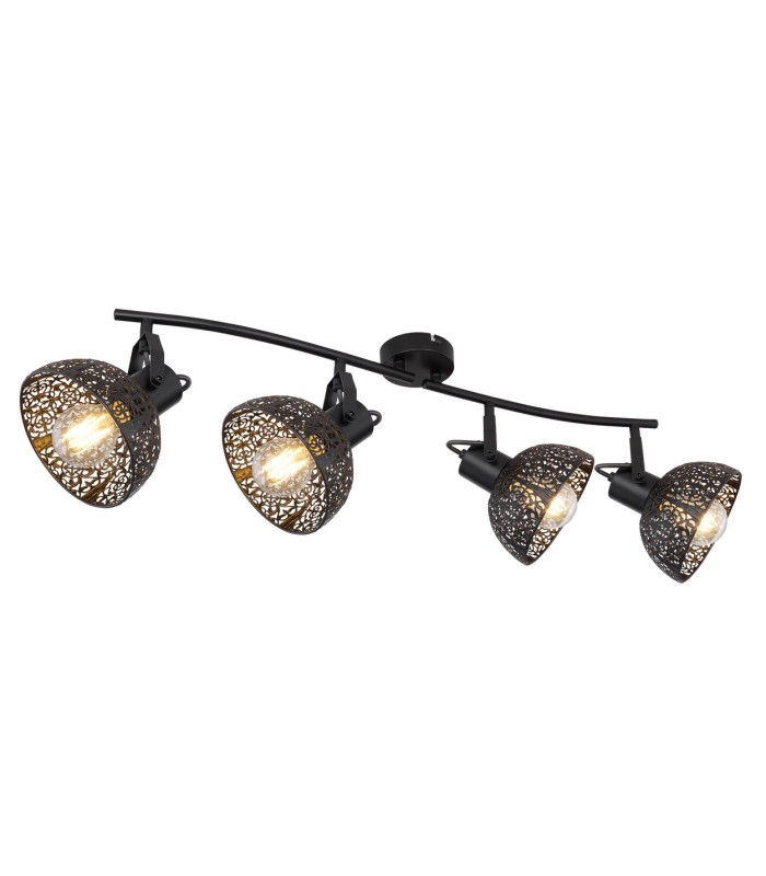 Pantalla Ceiling Spotlight Bar Matt Black 4x E27-1