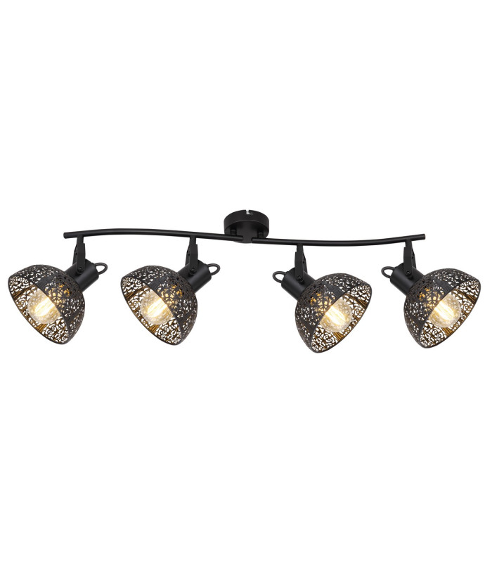 Pantalla Ceiling Spotlight Bar Matt Black 4x E27-3