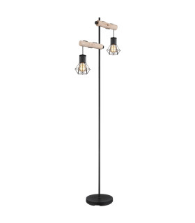 Priska Multi Arm Floor Lamp Matt Black 2x E27-1