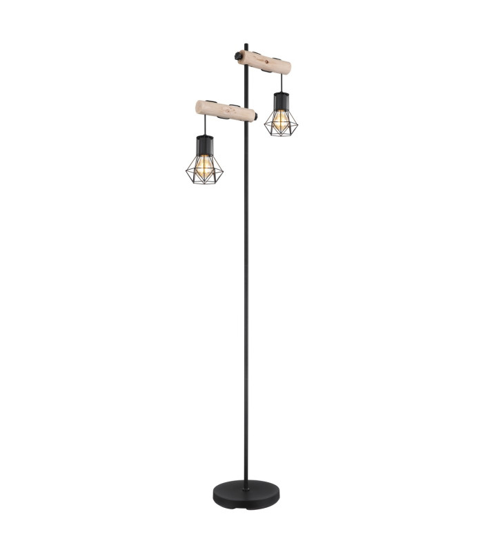 Priska Multi Arm Floor Lamp Matt Black 2x E27-1
