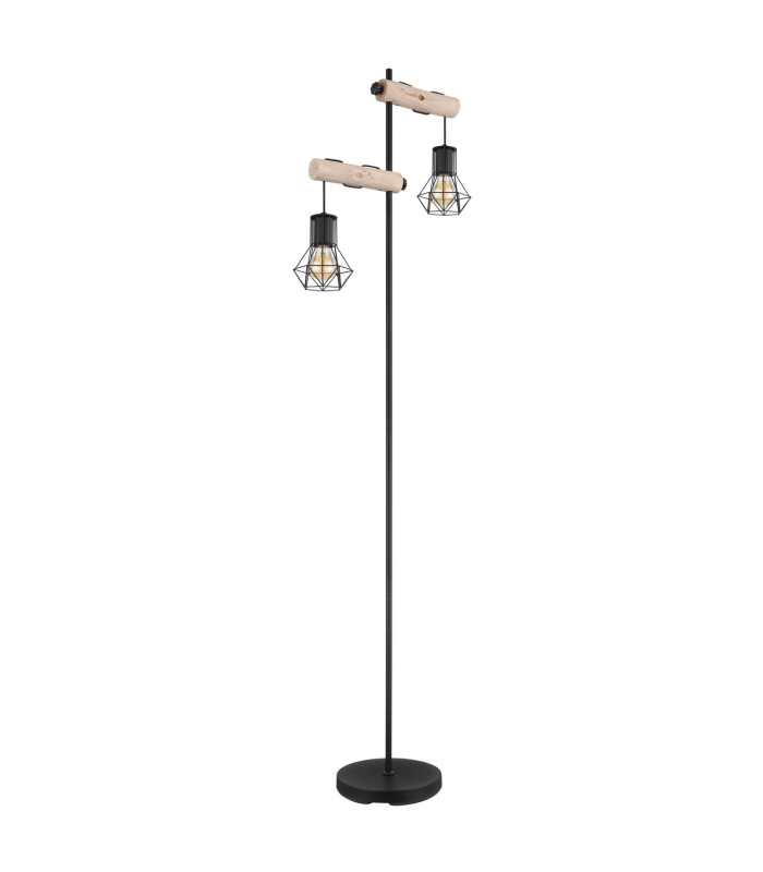 Priska Multi Arm Floor Lamp Matt Black 2x E27-2