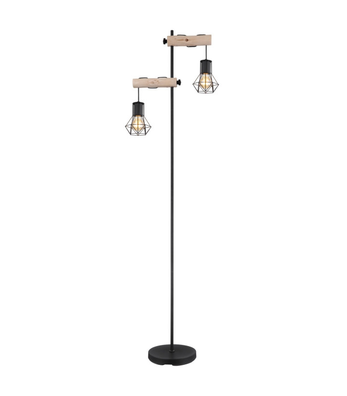 Priska Multi Arm Floor Lamp Matt Black 2x E27-3