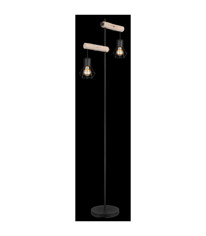 Priska Multi Arm Floor Lamp Matt Black 2x E27-5