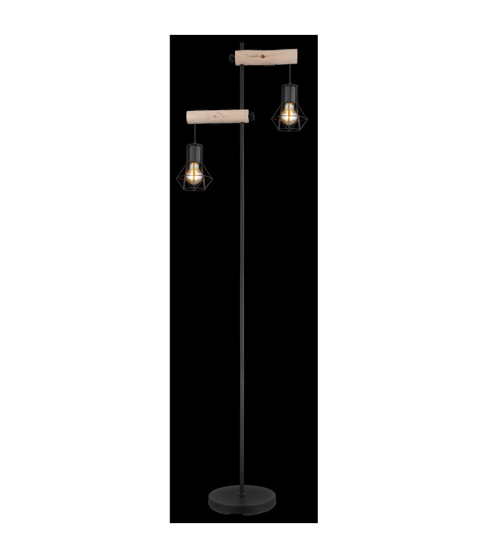 Priska Multi Arm Floor Lamp Matt Black 2x E27-6