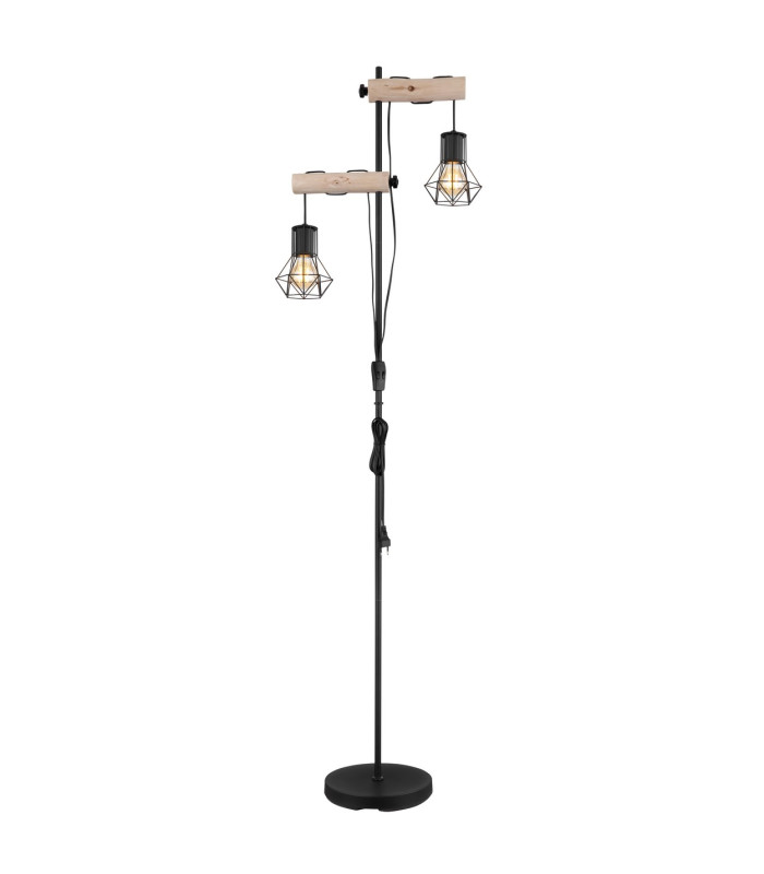 Priska Multi Arm Floor Lamp Matt Black 2x E27-7