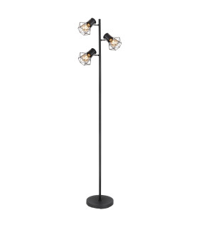 Priska Multi Arm Floor Lamp Matt Black 3x E27-1