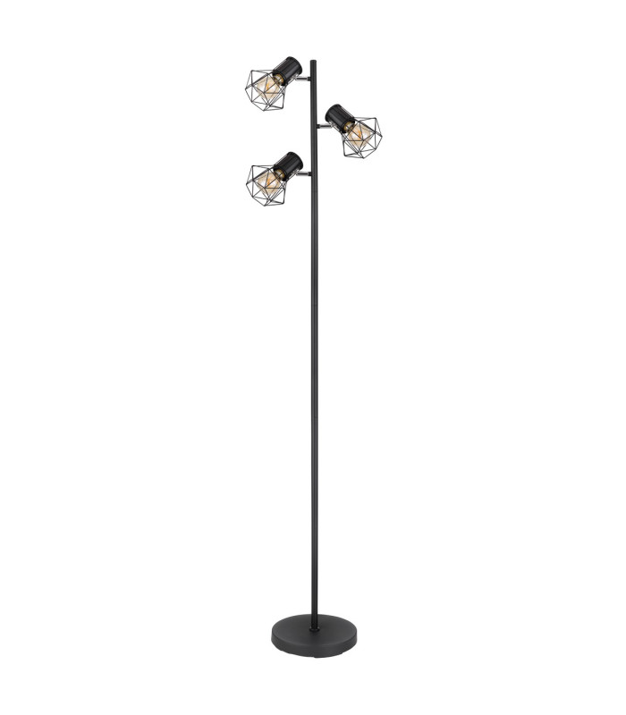 Priska Multi Arm Floor Lamp Matt Black 3x E27-2