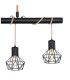 Priska Bar Pendant Ceiling Light Matt Black 4x E27-4