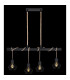 Priska Bar Pendant Ceiling Light Matt Black 4x E27-6