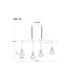 Priska Bar Pendant Ceiling Light Matt Black 4x E27-8