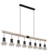 Priska Bar Pendant Ceiling Light Matt Black 8x E27-2