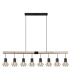 Priska Bar Pendant Ceiling Light Matt Black 8x E27-3