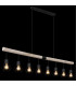 Priska Bar Pendant Ceiling Light Matt Black 8x E27-5