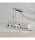 Priska Bar Pendant Ceiling Light Matt Black 8x E27-8