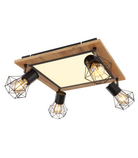 Priska Ceiling Spotlight Clusters Matt Black 4x LED 3000K-1