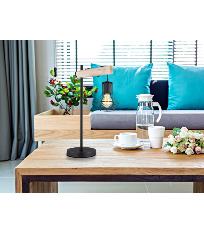 Priska Table Lamp Matt Black 1x E27-9