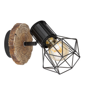 Priska Single Spotlight Black 1x E27-2