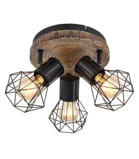 Priska Ceiling Spotlight Clusters Black 3x E27-1