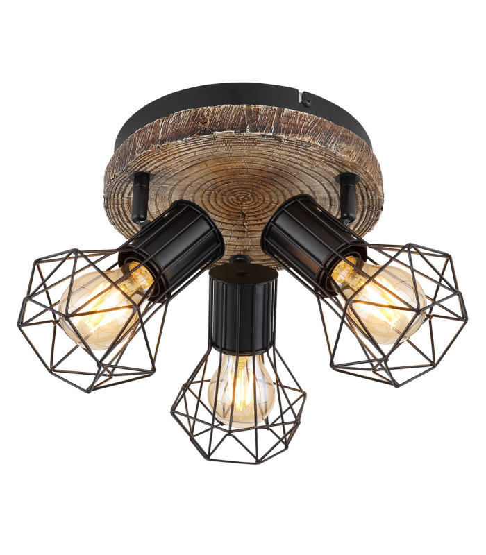Priska Ceiling Spotlight Clusters Black 3x E27-1