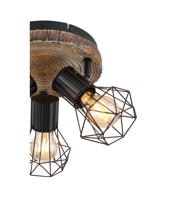 Priska Ceiling Spotlight Clusters Black 3x E27-4