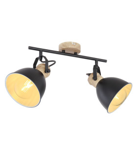 Wiho Twin Ceiling Spotlight Black 2x E27-1