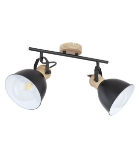 Wiho Twin Ceiling Spotlight Black 2x E27-2