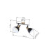 Wiho Twin Ceiling Spotlight Black 2x E27-7
