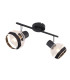Griddy Twin Ceiling Spotlight Matt Black 2x E27-1
