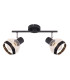 Griddy Twin Ceiling Spotlight Matt Black 2x E27-3