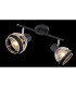 Griddy Twin Ceiling Spotlight Matt Black 2x E27-6