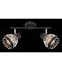 Griddy Twin Ceiling Spotlight Matt Black 2x E27-7
