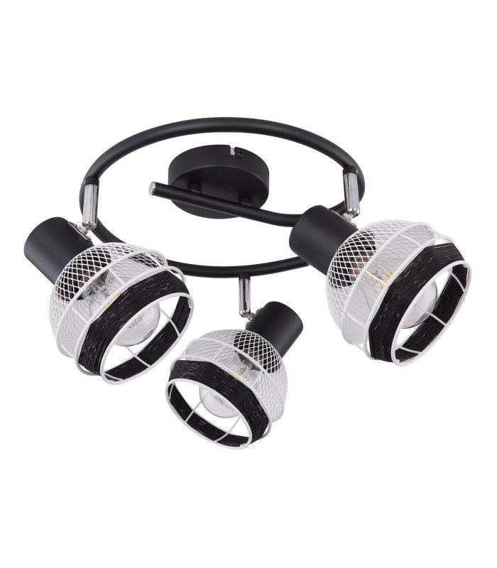 Griddy Ceiling Spotlight Clusters Matt Black 3x E27-2