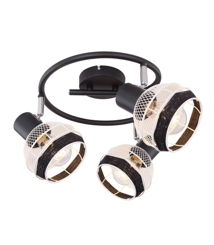 Griddy Ceiling Spotlight Clusters Matt Black 3x E27-3