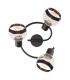 Griddy Ceiling Spotlight Clusters Matt Black 3x E27-4