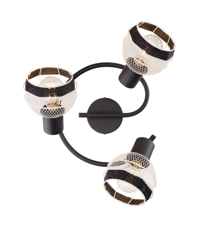 Griddy Ceiling Spotlight Clusters Matt Black 3x E27-4