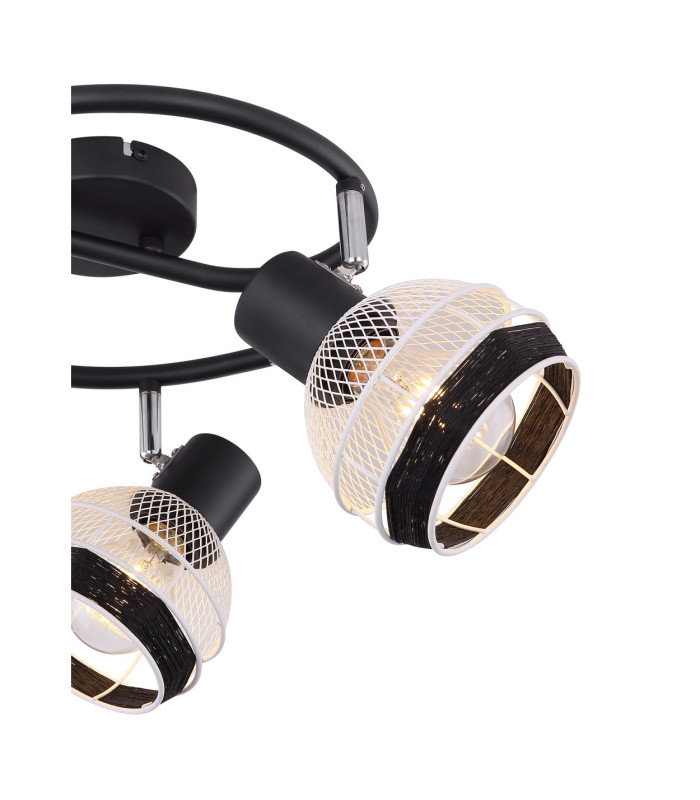 Griddy Ceiling Spotlight Clusters Matt Black 3x E27-5