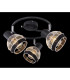 Griddy Ceiling Spotlight Clusters Matt Black 3x E27-6